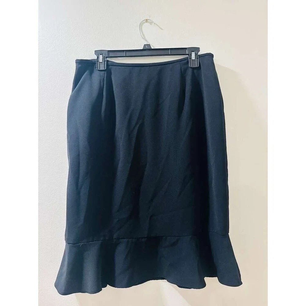 Drama Black Skirt Womens Size 12 Business Casual Whimsigoth Classic Office